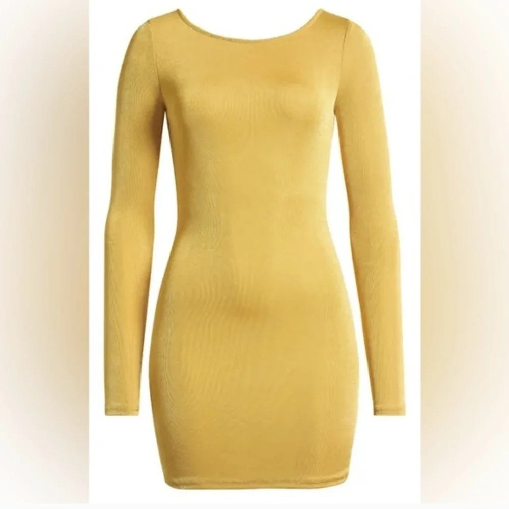 Free People Call Me Later Mini Dress sz LRG in Ceylon Yellow​​